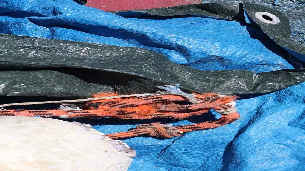 blue poly tarps